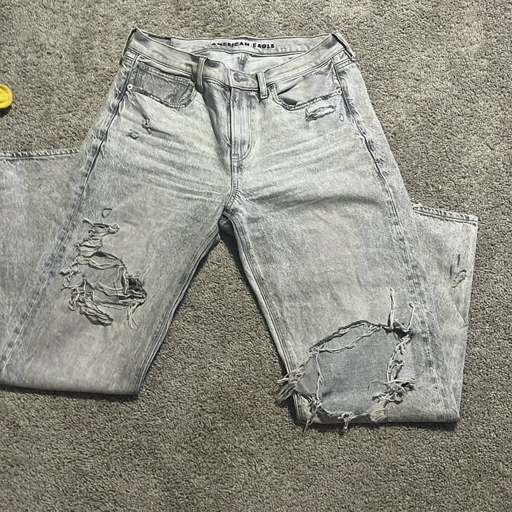 American eagle jeans in a size 8 and in a gray color